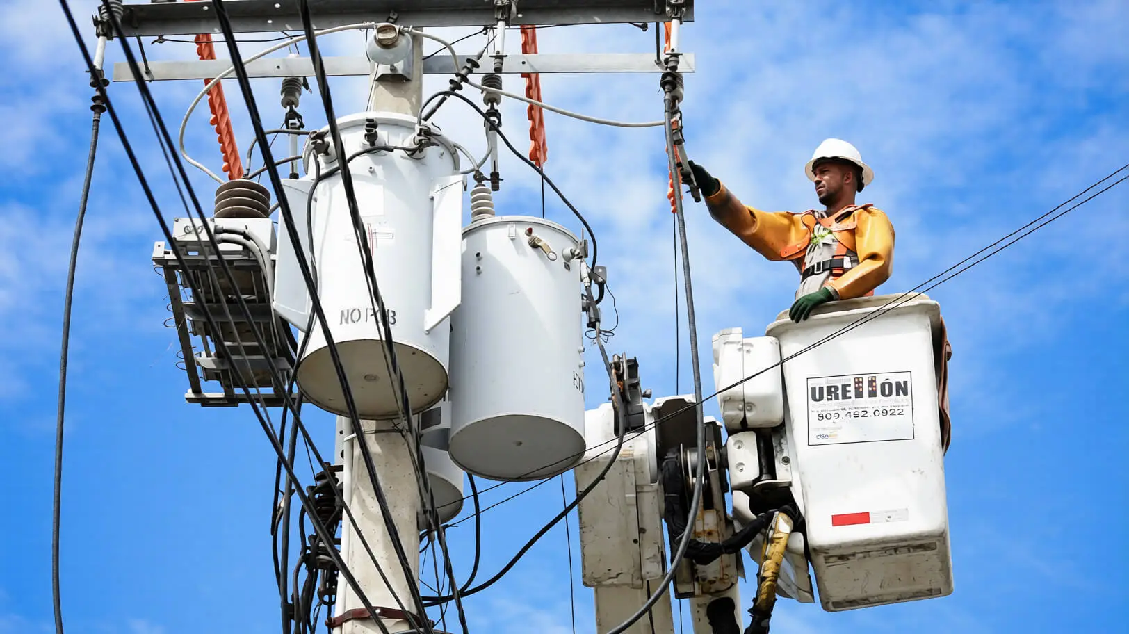 Electrician at work